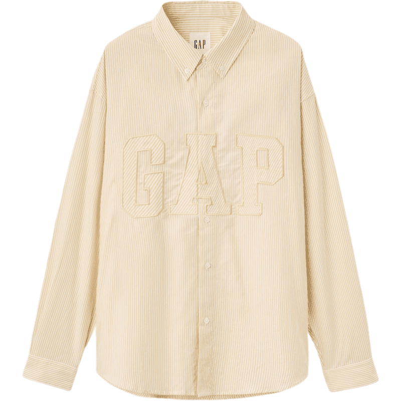 Рубашка Gap Long Sleeve Logo Stripe Shirt - Boxette Shop